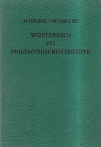 Hoffmeister, Wörterbuch der philosophischen Begriffe. (Umschlag)