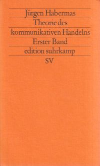 Habermas, Theorie des kommunikativen Handelns. (Umschlag)
