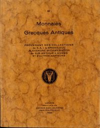 Naville et Cie No IV : Monnaies Grecques Antiques. Provenant des collections du (Umschlag)