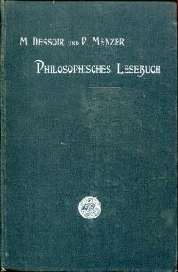 Dessoir, Philosophisches Lesebuch. (Umschlag)