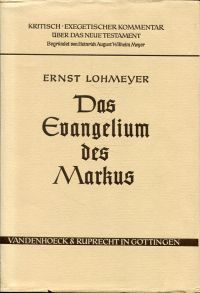 Lohmeyer, Das Evangelium des Markus. (Umschlag)