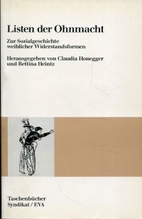 Honnegger, Listen der Ohnmacht. (Umschlag)