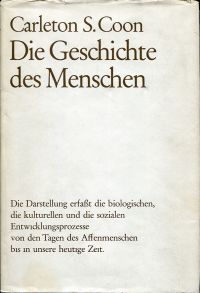 Coon, Die Geschichte des Menschen. (Umschlag)