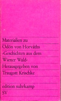 Krischke, Materialien zu Ödön von Horváths "Geschichten aus dem Wiener Wald". (Umschlag)