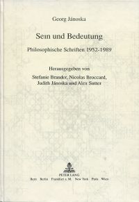 Jánoska, Sein und Bedeutung. (Umschlag)