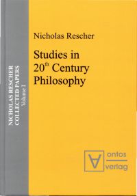 Rescher, Collected papers. Vol. 1: Studies in 20th century philosophy. (Umschlag)