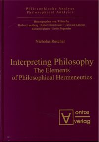 Rescher, Interpreting philosophy. (Umschlag)