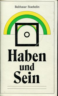 Staehelin, Haben und Sein. (Umschlag)