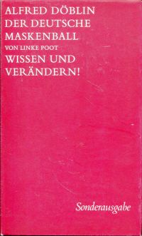 Döblin, Der deutsche Maskenball. Von Linke Poot. Wissen und Verändern. (Umschlag)