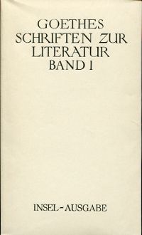 Goethe, Goethes Aufsätze zur Kultur- und Theater- und Literatur-Geschichte, Maxi (Umschlag)