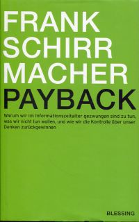 Schirrmacher, Payback. (Umschlag)