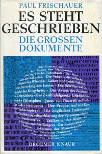 Frischauer, Es steht geschrieben. (Umschlag)