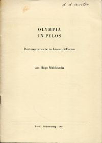 Mühlestein, Olympia in Pylos. (Umschlag)