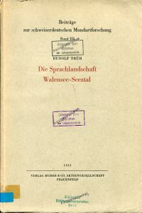 Trüb, Die Sprachlandschaft Walensee-Seeztal. (Umschlag)