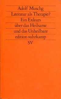 Muschg, Literatur als Therapie? (Umschlag)