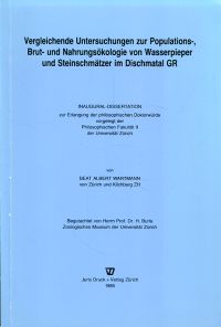 Wartmann, Vergleichende Untersuchungen zur Populations-, Brut- und Nahrungsökolo (Umschlag)