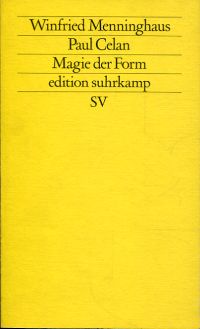 Menninghaus, Paul Celan. (Umschlag)