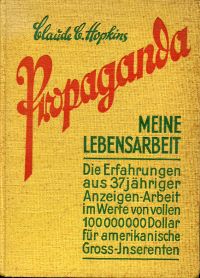 Hopkins, Propaganda meine Lebensarbeit. (Umschlag)