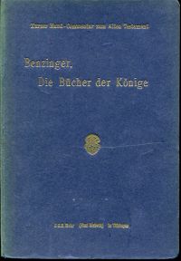 Benzinger, Die Bücher der Könige. (Umschlag)