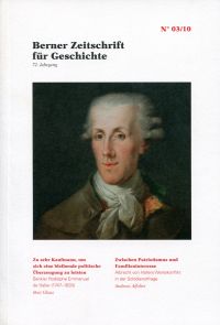 Glaus, Zu sehr Kaufmann, um sich eine bleibende, politische Überzeugung zu leist (Umschlag)