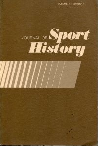 Journal of Sport History, Volume 7, No. 1 (1980). (Umschlag)