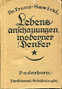 Sawicki, Lebensanschauungen moderner Denker. (Umschlag)