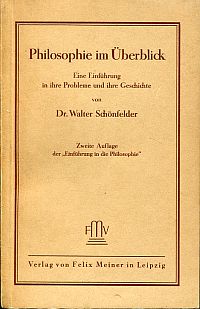 Schönfelder, Philosophie im Überblick. (Umschlag)