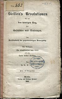 H., Sicilien's Revolutionen bis auf den heutigen Tag. (Umschlag)