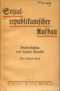 Gaab, Sozialrepublikanischer Aufbau. (Umschlag)