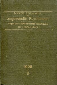 Zeitschrift für angewandte Psychologie, 2. Jahrgang. (Umschlag)