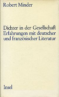 Minder, Dichter in der Gesellschaft. (Umschlag)