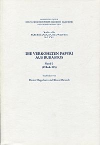 Hagedorn, Die verkohlten Papyri aus Bubastos, Band 2: (P. Bub. II 5). (Umschlag)