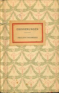 Thormann, Erinnerungen. (Umschlag)