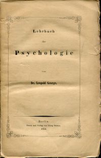 George, Lehrbuch der Psychologie. (Umschlag)