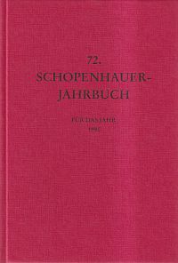 Schopenhauer-Gesellschaft (Hrsg.): Schopenhauer-Jahrbuch, Band 72 (1991). (Umschlag)
