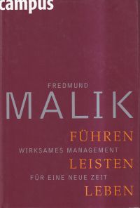 Malik, Führen, Leisten, Leben. (Umschlag)